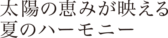 太陽の恵みが映える夏のハーモニー